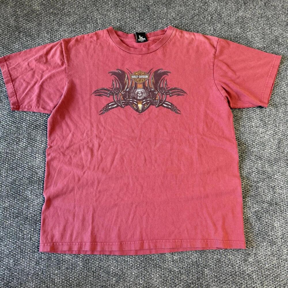 Harley Davidson Tribal Steel Eagle Mens Red T Shirt Size Xl Phoenix Az Y2K